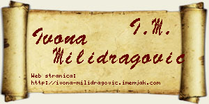 Ivona Milidragović vizit kartica